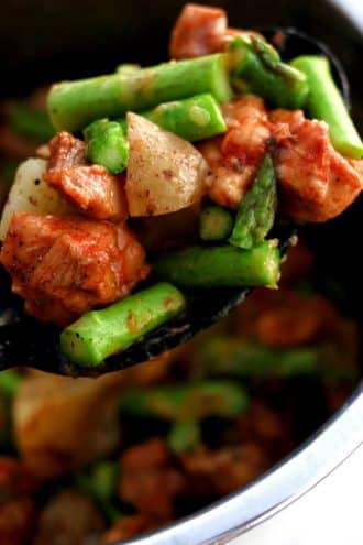 Instant Pot Chicken Asparagus Potato Dinner