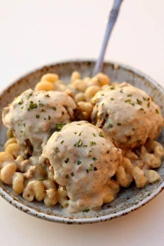 Instant Pot Chicken Alfredo Meatballs