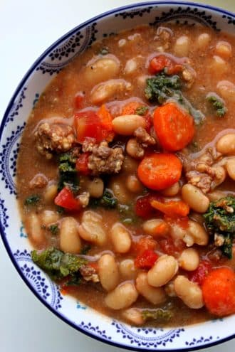 Instant Pot Tuscan Sausage White Bean Soup