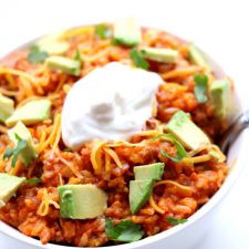 Slow Cooker Salsa Rice Bake