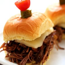 Instant Pot BBQ Brisket Sliders