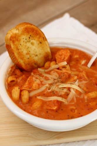 Slow Cooker Creamy Chicken Parm Soup