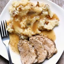 Instant Pot Garlic Pork Tenderloin and Mashed Potatoes