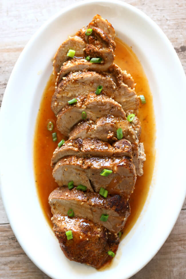 Instant Pot Pork Loin With Honey Butter Garlic Sauce 365 Days Of Slow Cooking And Pressure Cooking