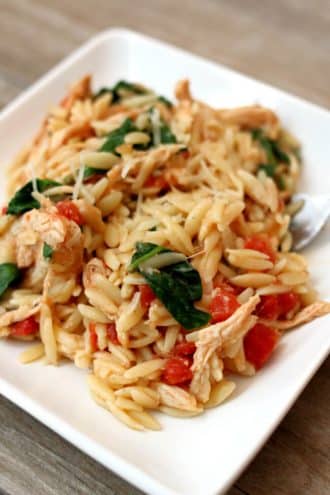 Instant Pot Chicken Spinach Parmesan Orzo