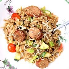 Instant Pot Garlic Chicken Sausage Orzo