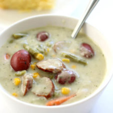 Instant Pot Garlic Parmesan Sausage Chowder