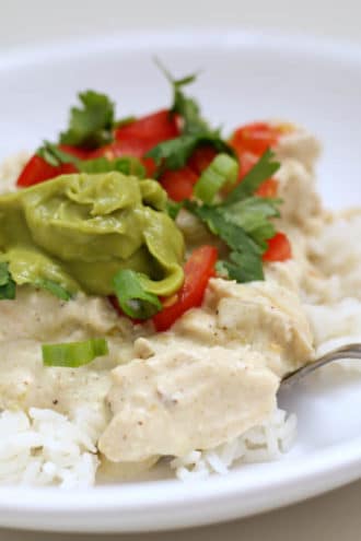 Instant Pot White Chicken Enchilada Bowls