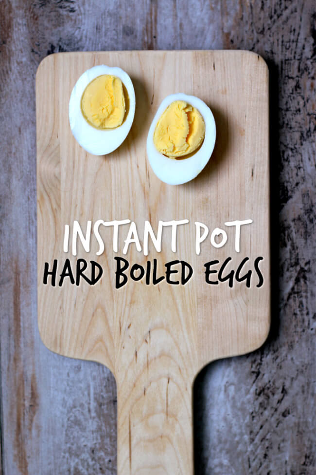 Instant Pot Hard Boiled Eggs Recipe--easy to peel hard boiled eggs without the gray ring around the yolk, made in your pressure cooker. 