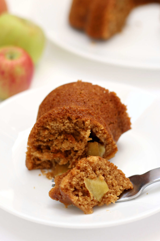 Instant Pot Apple Cake--a moist apple cake that isn't overly sweet and has the taste of fall with cinnamon and chopped apples. I also give you directions for how to bake it in the oven. 