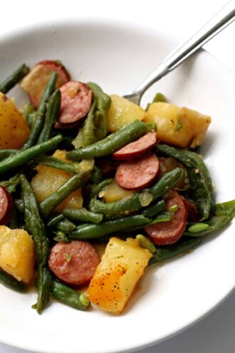 Instant Pot Smoked Sausage, Green Beans and Potatoes