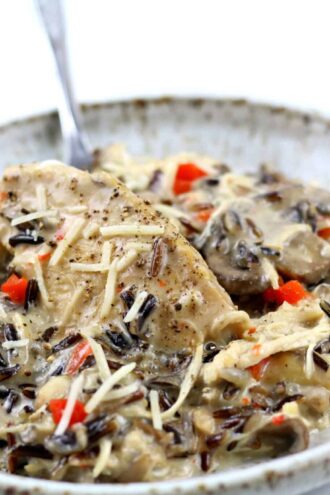 Instant Pot Chicken and Wild Rice Casserole