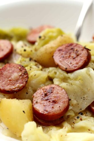 Slow Cooker Smoked Sausage and Cabbage