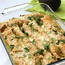 Instant Pot Green Chile Chicken Enchiladas