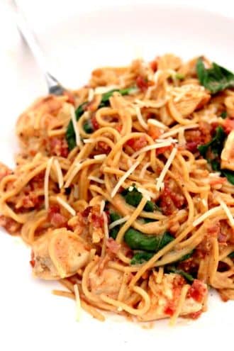 Instant Pot Chicken Bacon Spaghetti