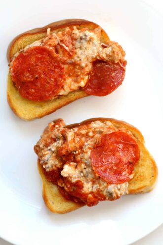 Open Faced Pizza Sandwich