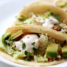 Instant Pot Fish Tacos with Lime Cream Sauce