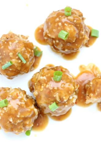 Instant Pot Kung Pao Porcupine Meatballs