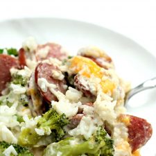 Instant Pot Cheesy Broccoli Sausage Casserole