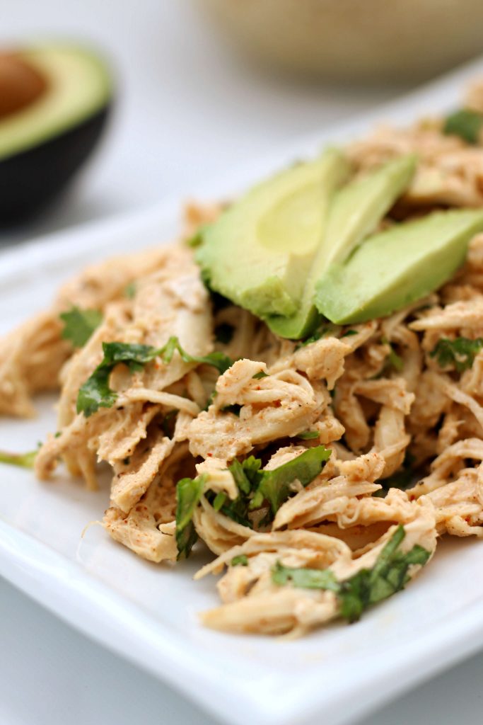 shredded chicken on a plate