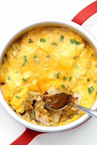 Instant Pot Chicken Enchiladas Casserole
