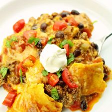 Instant Pot Garlic Beef Enchiladas