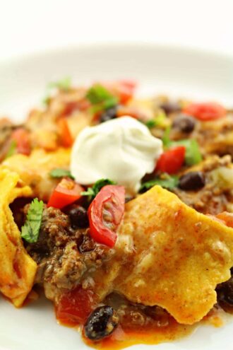 Instant Pot Garlic Beef Enchiladas