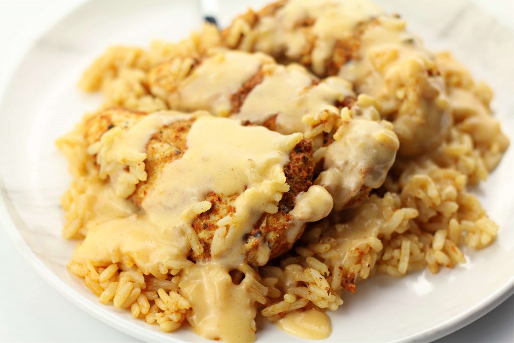 Instant Pot Mexican Queso Chicken and Rice