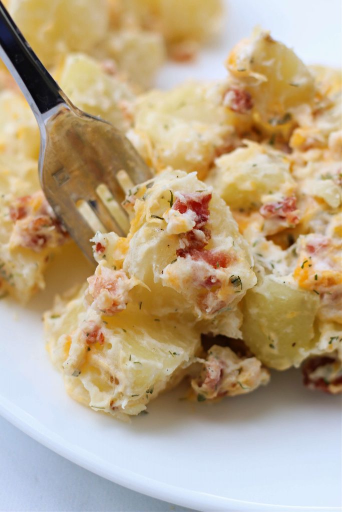 bacon cheese potatoes made with sour cream