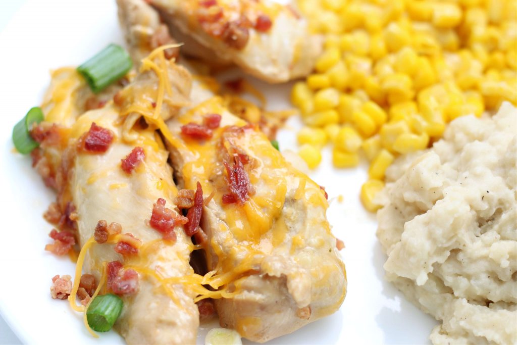chicken with cheddar and bacon 