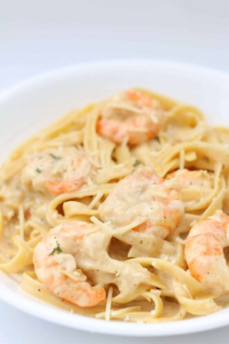 Instant Pot Creamy Shrimp Fettuccine