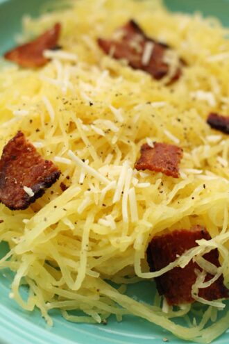 Instant Pot Bacon Parmesan Spaghetti Squash
