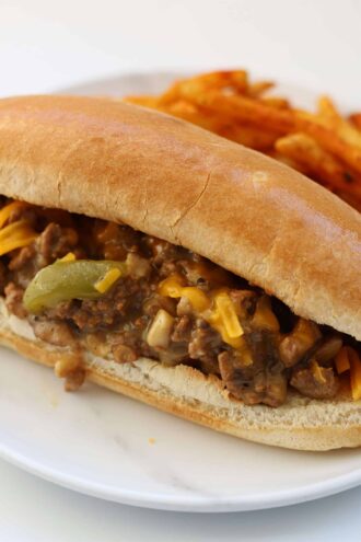 Instant Pot Hot Beef and Cheese Sandwich