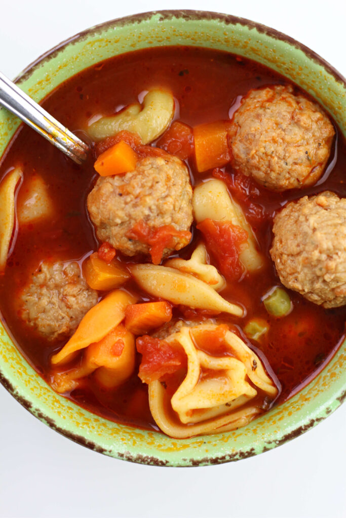 Instant Pot Tortellini Meatball Soup