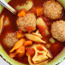 Instant Pot Tortellini Meatball Soup