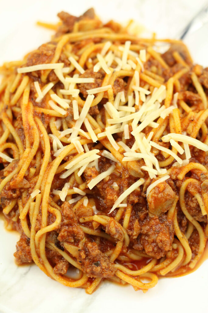 instant pot spaghetti recipe with ground beef