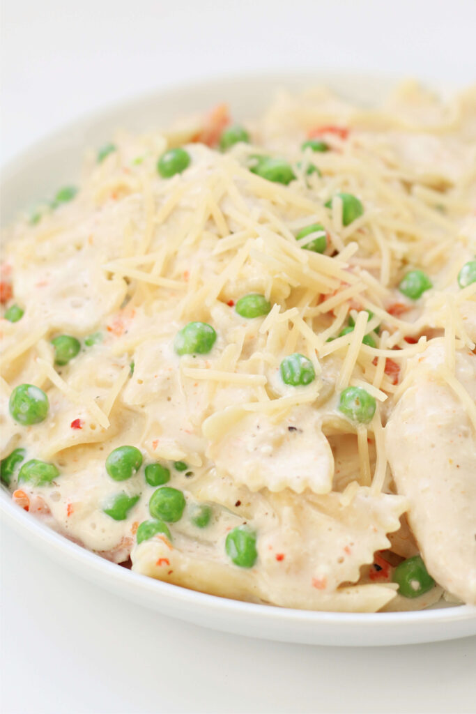 instant pot recipe for chicken pasta with peas