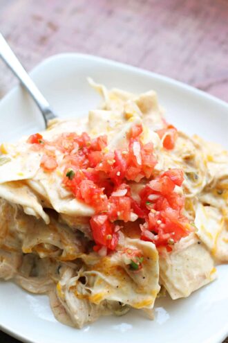 Instant Pot Sour Cream Chicken Enchiladas