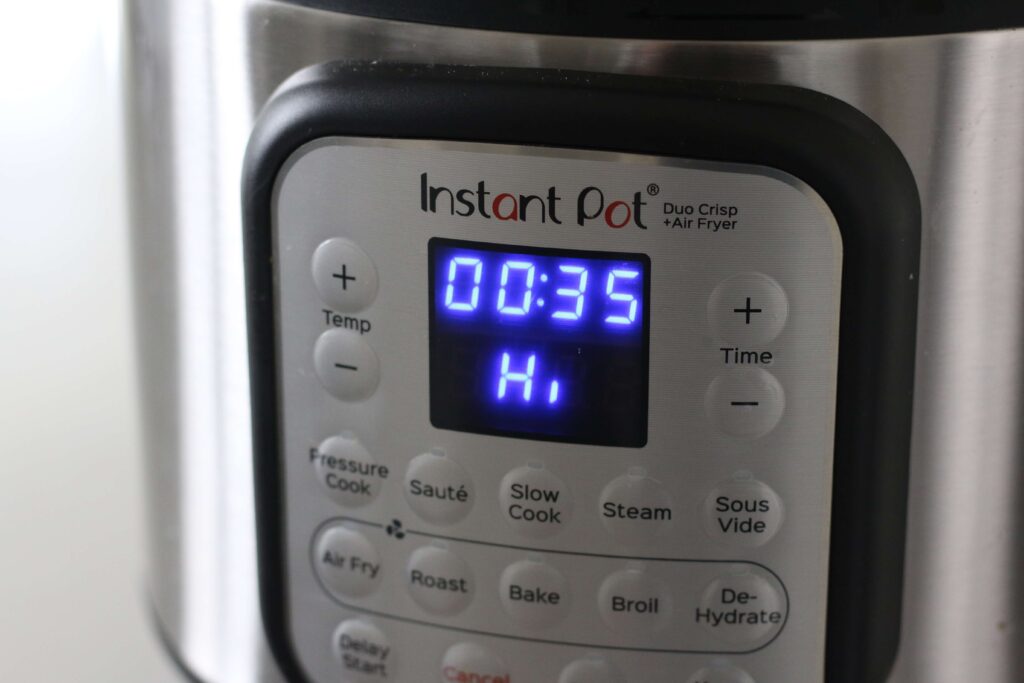 instant pot with 35 minute timer