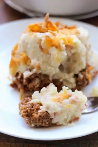 Cheesy Loaded Meatloaf Casserole
