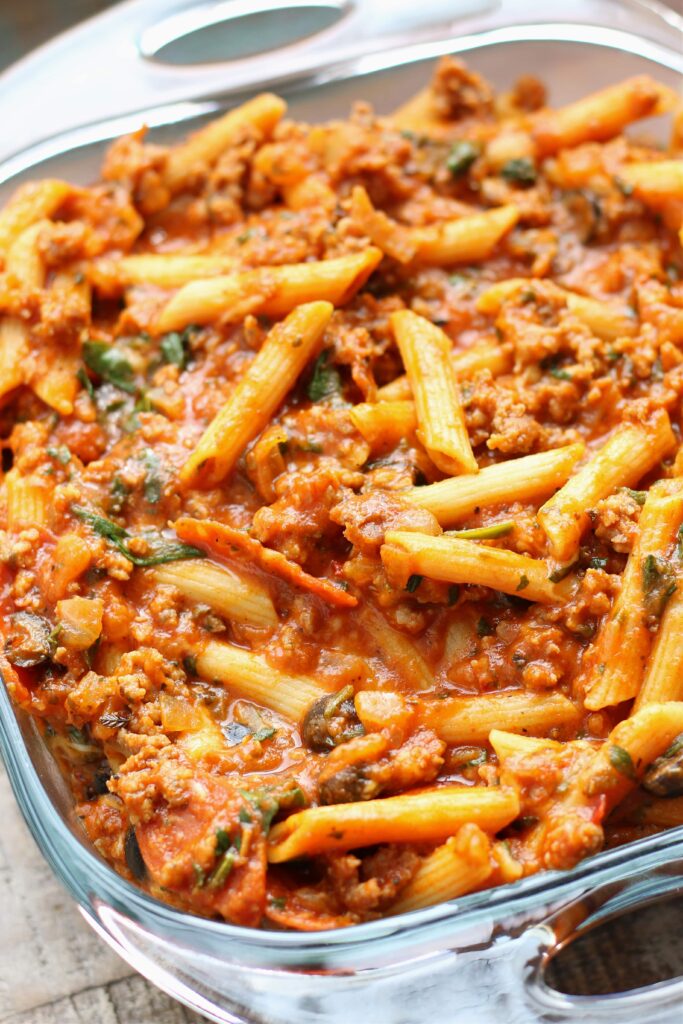 penne pasta with italian sausage