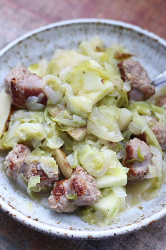 Instant Pot Cabbage and Brats