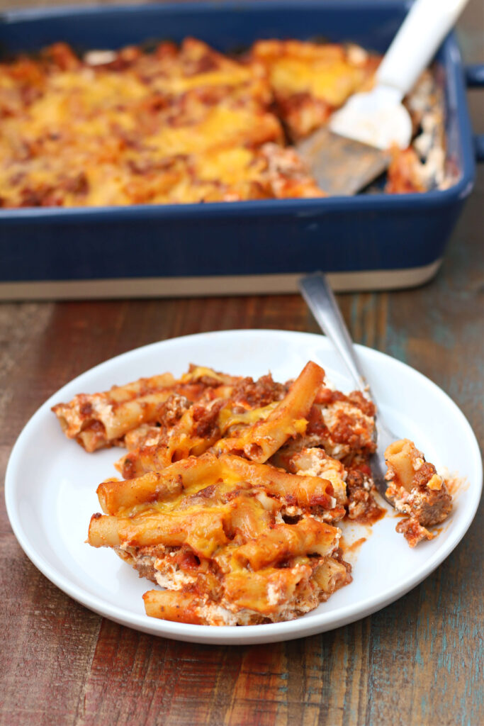 Instant Pot Baked Ziti Recipe with cream cheese