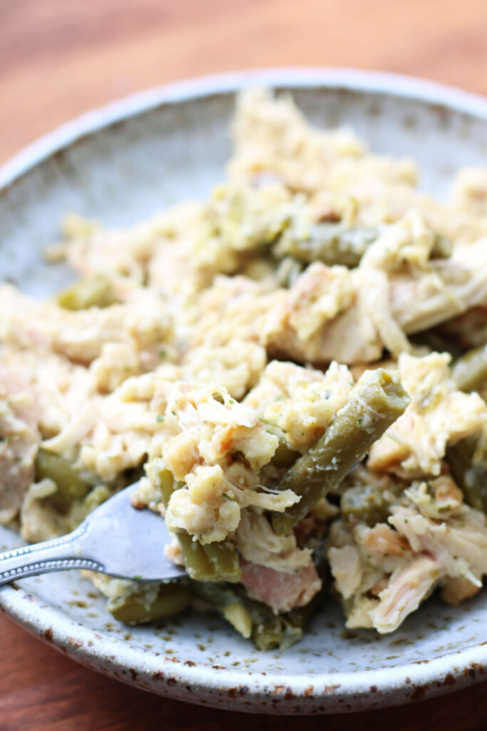 Instant pot or Crockpot Stuffing and Chicken Casserole