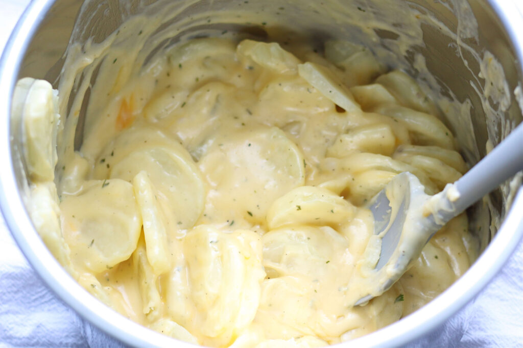 Instant Pot Cheese Scalloped Ranch Potatoes