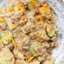 Instant Pot Bacon Cheeseburger Potato Casserole