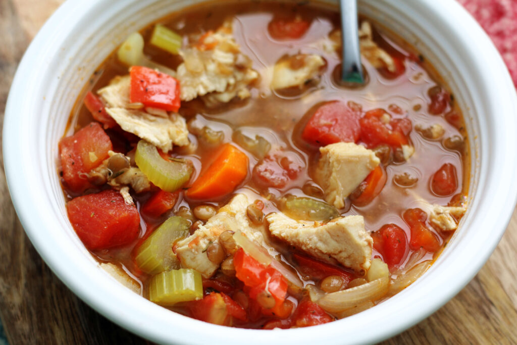 Instant Pot/Crockpot Chicken Lentil Soup
