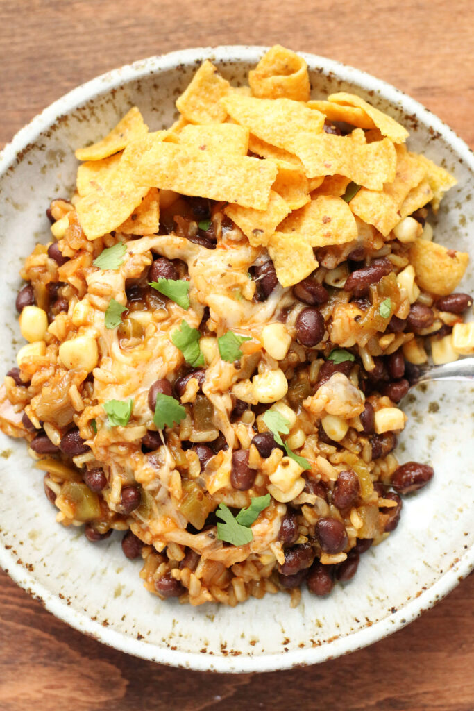 Instant Pot Brown Rice with Black Beans