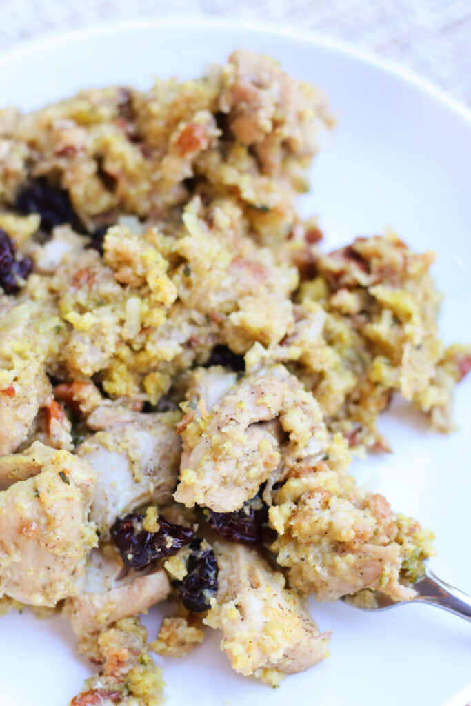 instant pot chicken and cornbread stuffing