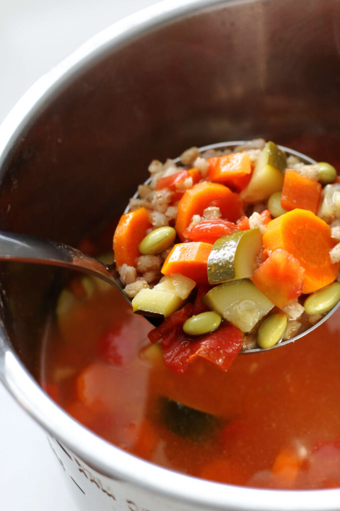 Vegetable Farro Soup (Instant Pot or Crockpot)